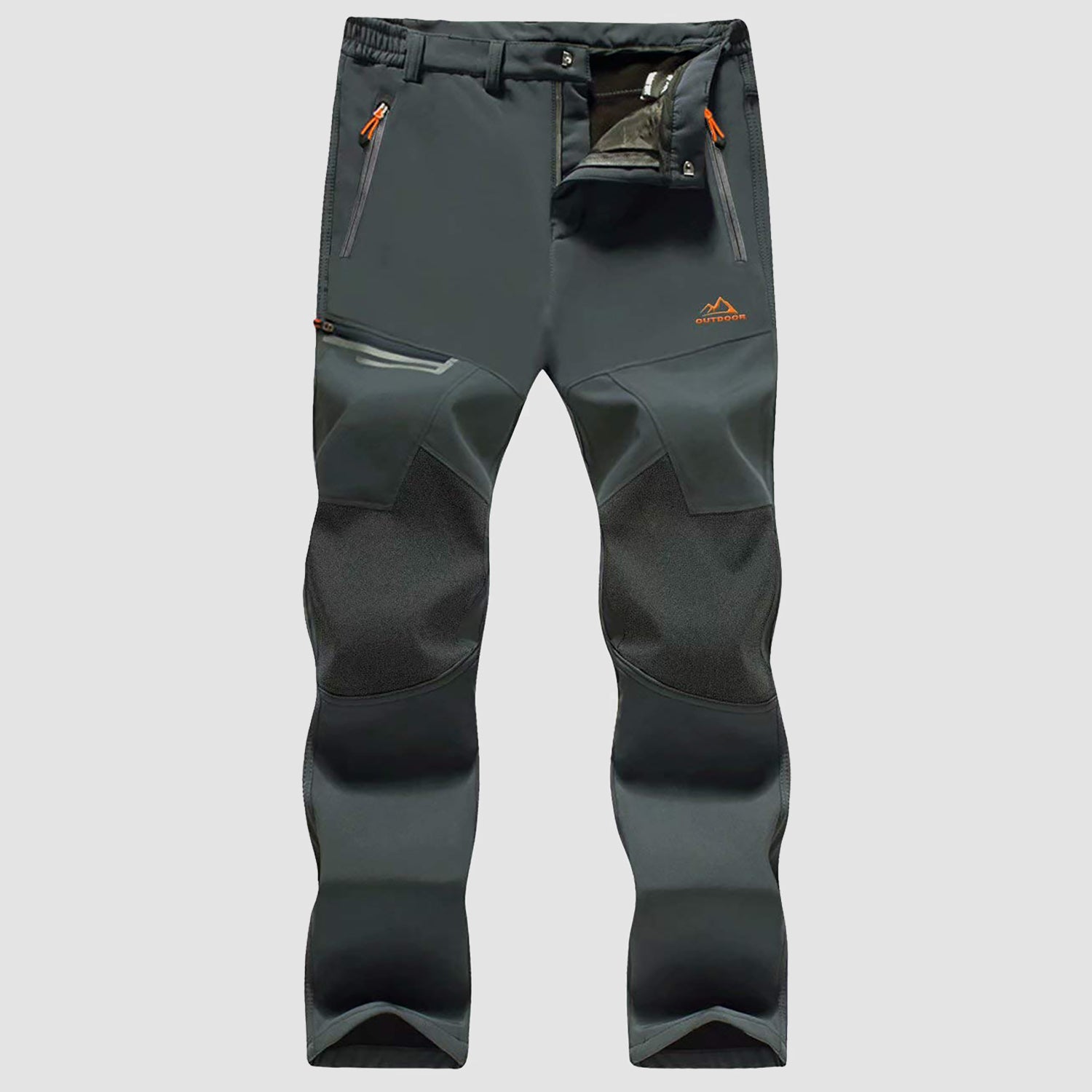 Men's Fleece-Lined Winter Ski Pants – Water-Resistant with 4 Zip Pockets