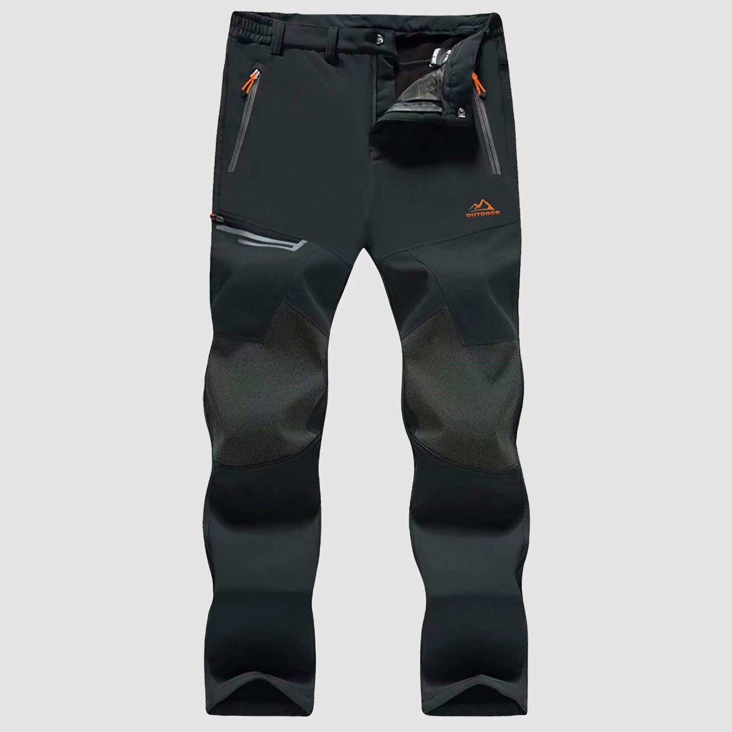 Men's Fleece-Lined Winter Ski Pants – Water-Resistant with 4 Zip Pockets