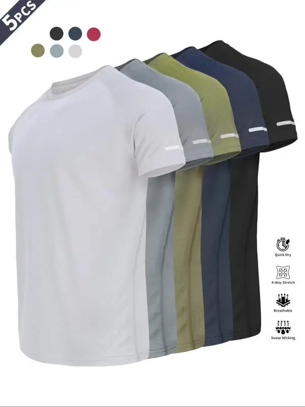 Men's Reflective Breathable Gym Quick Tee