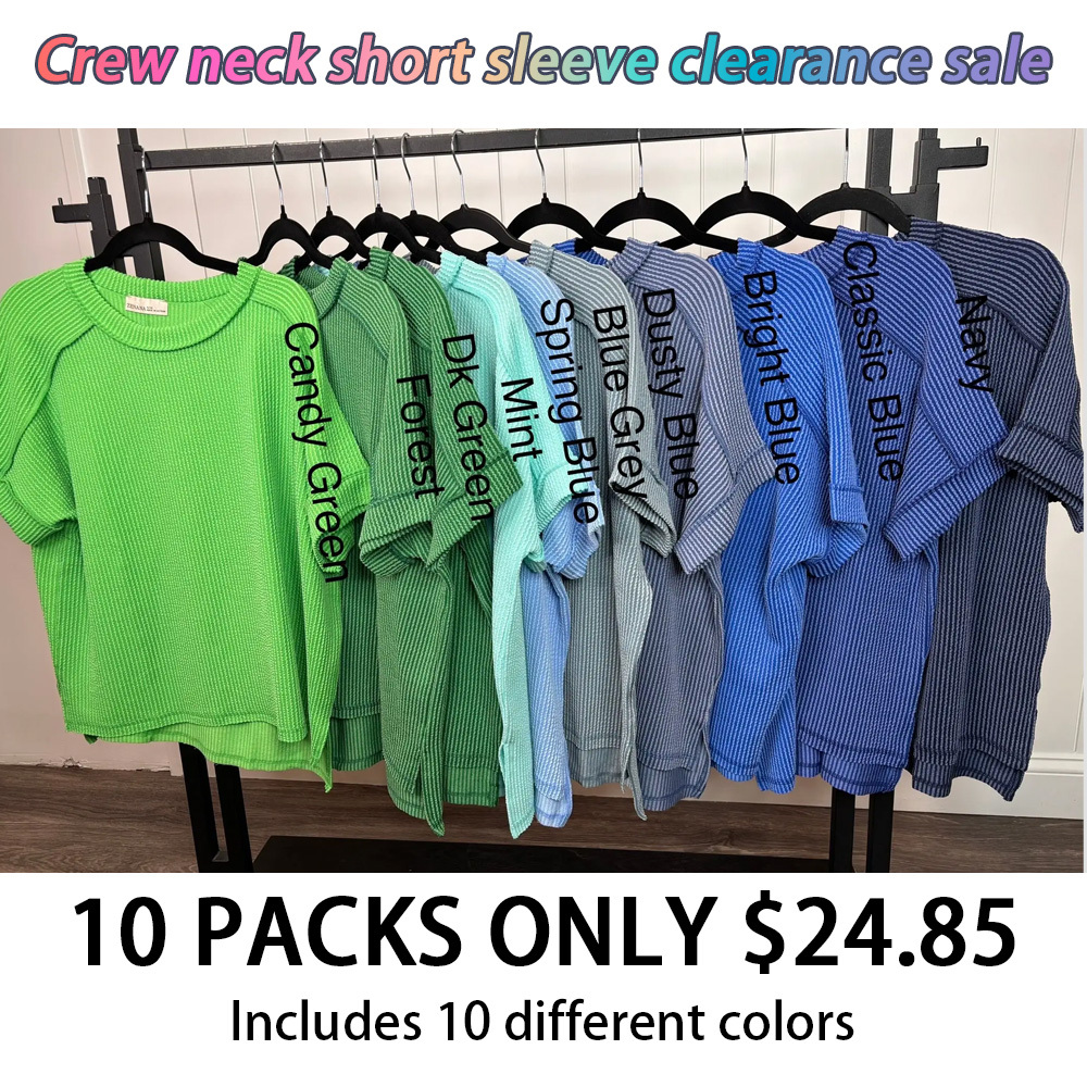 ⏰Hot Sale-2025 Tops Short Sleeve T-Shirts Cute Round Neck T-Shirts Shirts (Multiple Colors)