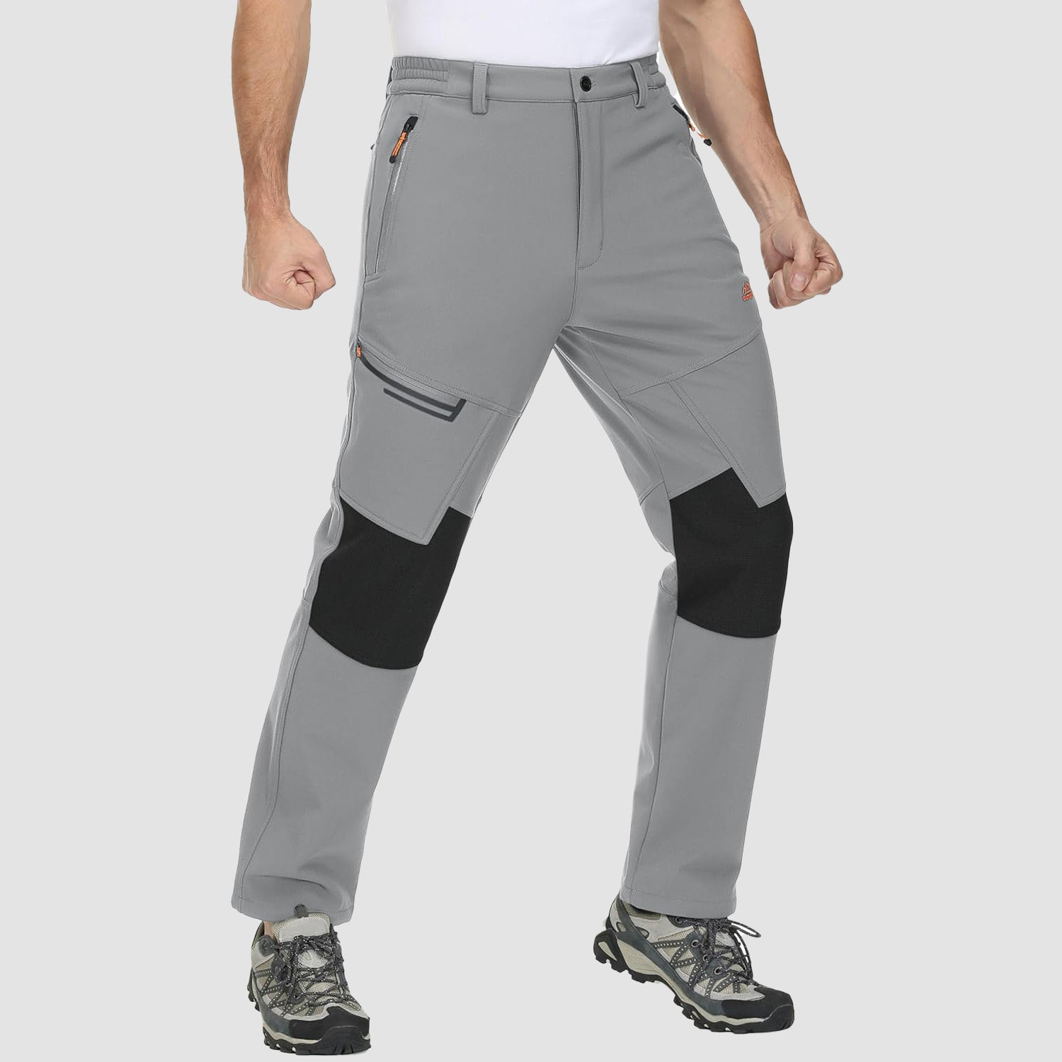 Men's Fleece-Lined Winter Ski Pants – Water-Resistant with 4 Zip Pockets