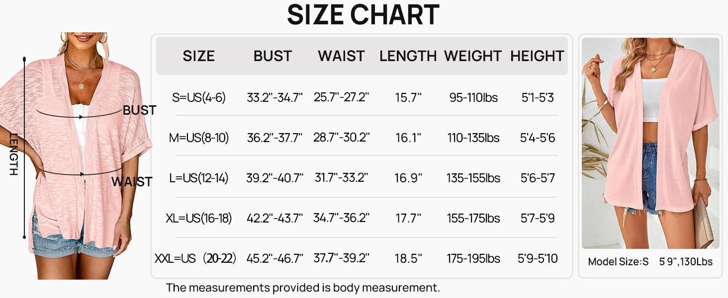 Casual Cardigan Short Sleeve Lightweight