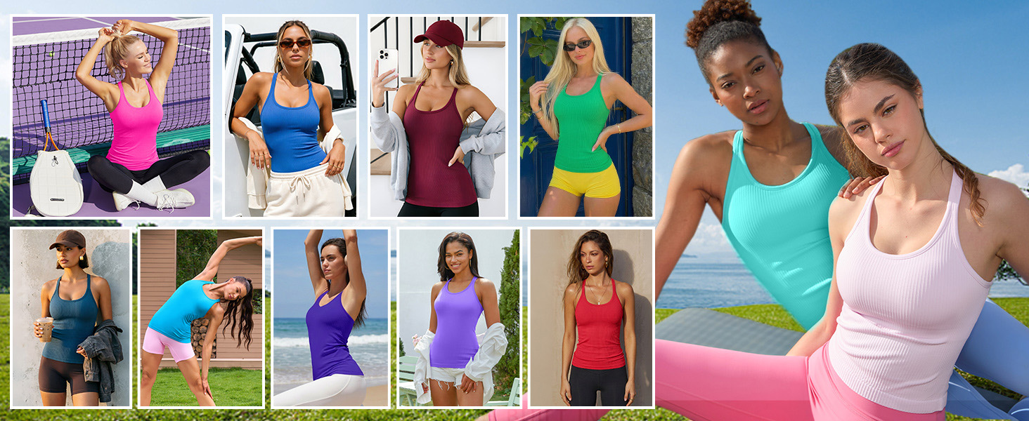 attraco tank top with built in bra
