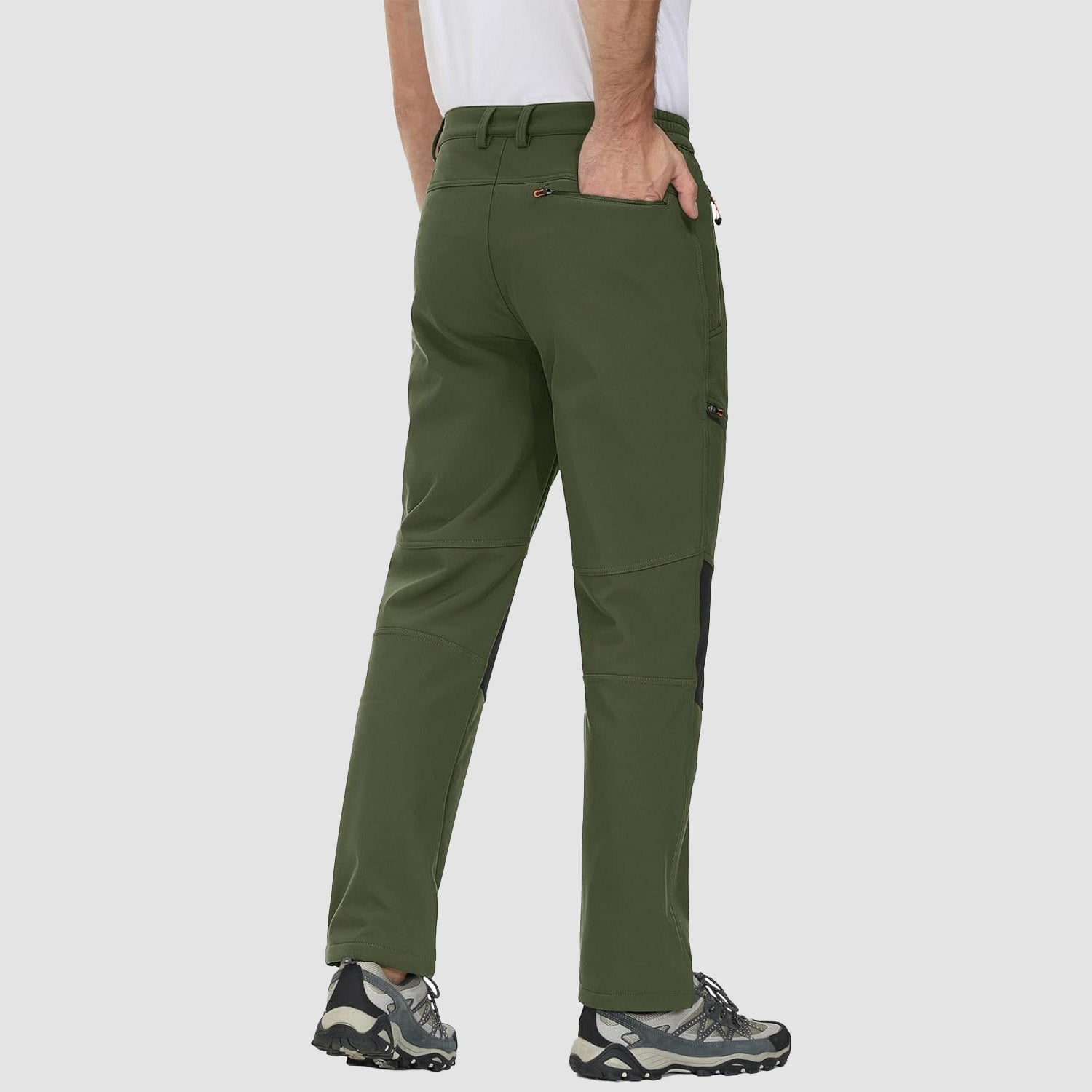 Men's Fleece-Lined Winter Ski Pants – Water-Resistant with 4 Zip Pockets