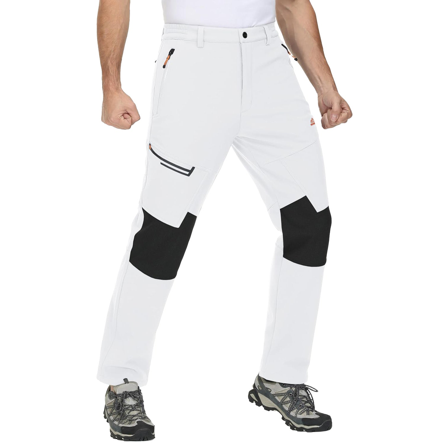 Men's Fleece-Lined Winter Ski Pants – Water-Resistant with 4 Zip Pockets