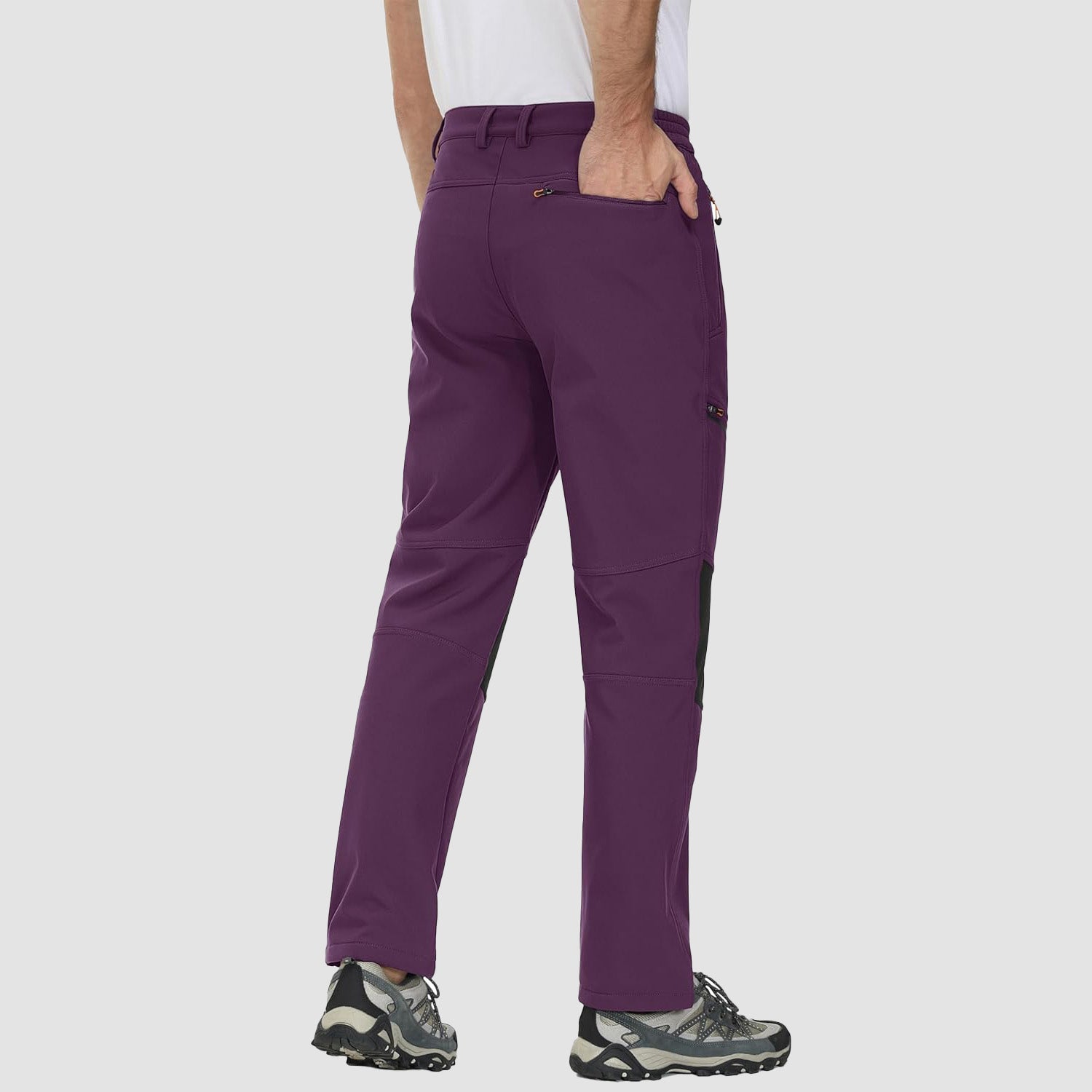 Men's Fleece-Lined Winter Ski Pants – Water-Resistant with 4 Zip Pockets