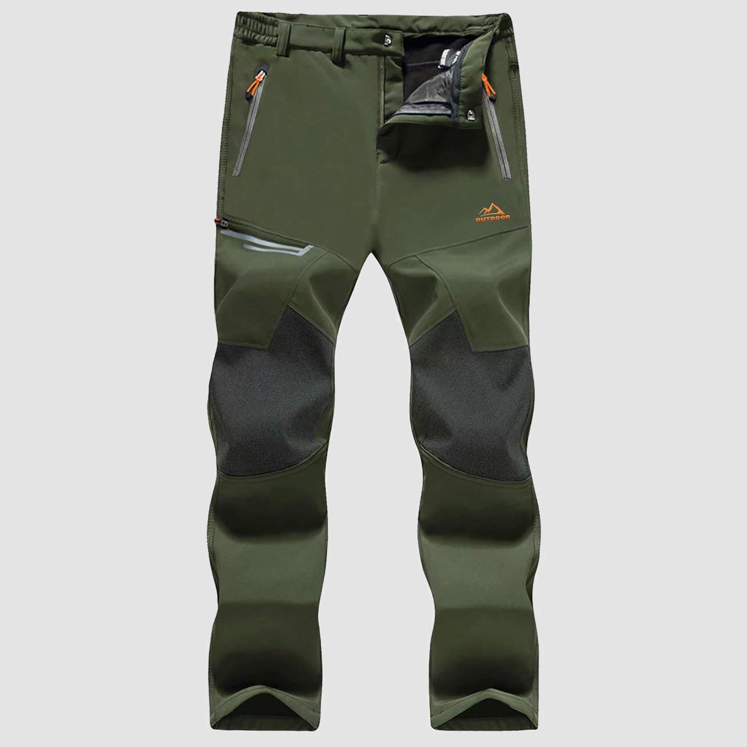Men's Fleece-Lined Winter Ski Pants – Water-Resistant with 4 Zip Pockets