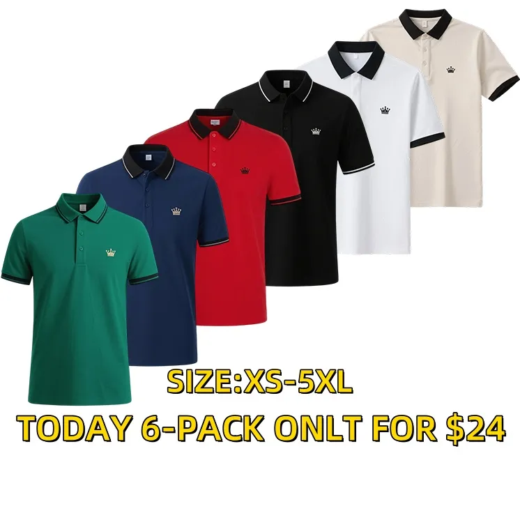 Men's Regular Fit Contrast Trim Polo Shirt – Half Zip, Short Sleeve, Summer Casual/Sporty Top for Daily Wear