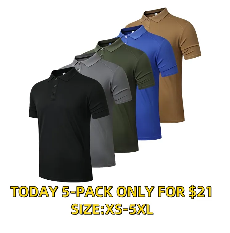Mens Quick Dry Polo Shirts – Moisture Wicking Workout Tops