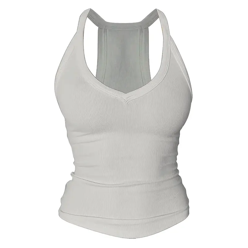 ⚡FINAL SALE⚡ Women’s Built-In Bra Backless Ribbed Tank Top