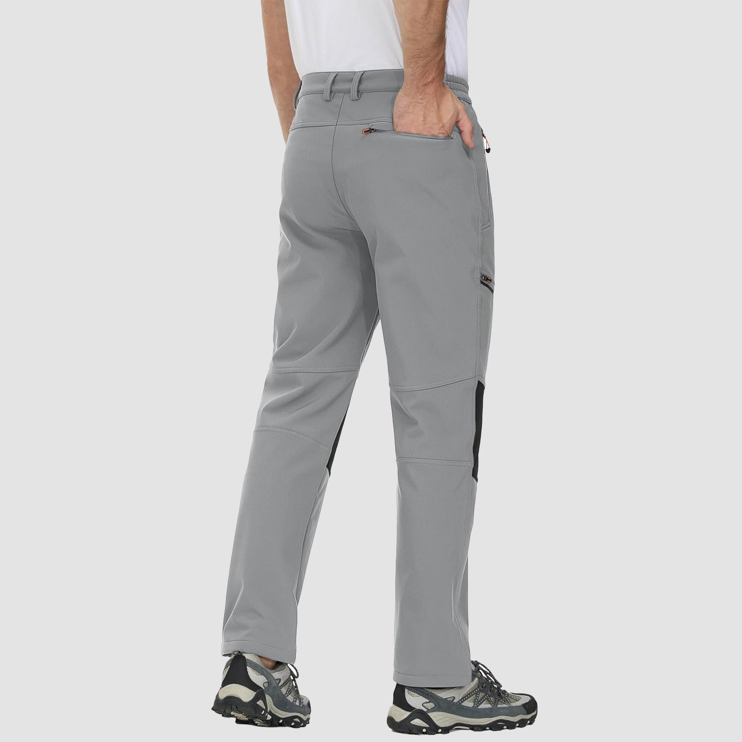 Men's Fleece-Lined Winter Ski Pants – Water-Resistant with 4 Zip Pockets