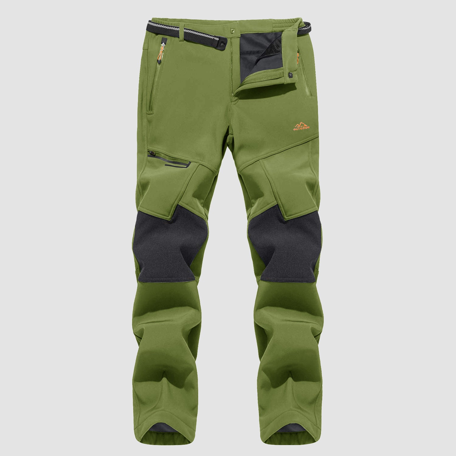 Men's Fleece-Lined Winter Ski Pants – Water-Resistant with 4 Zip Pockets