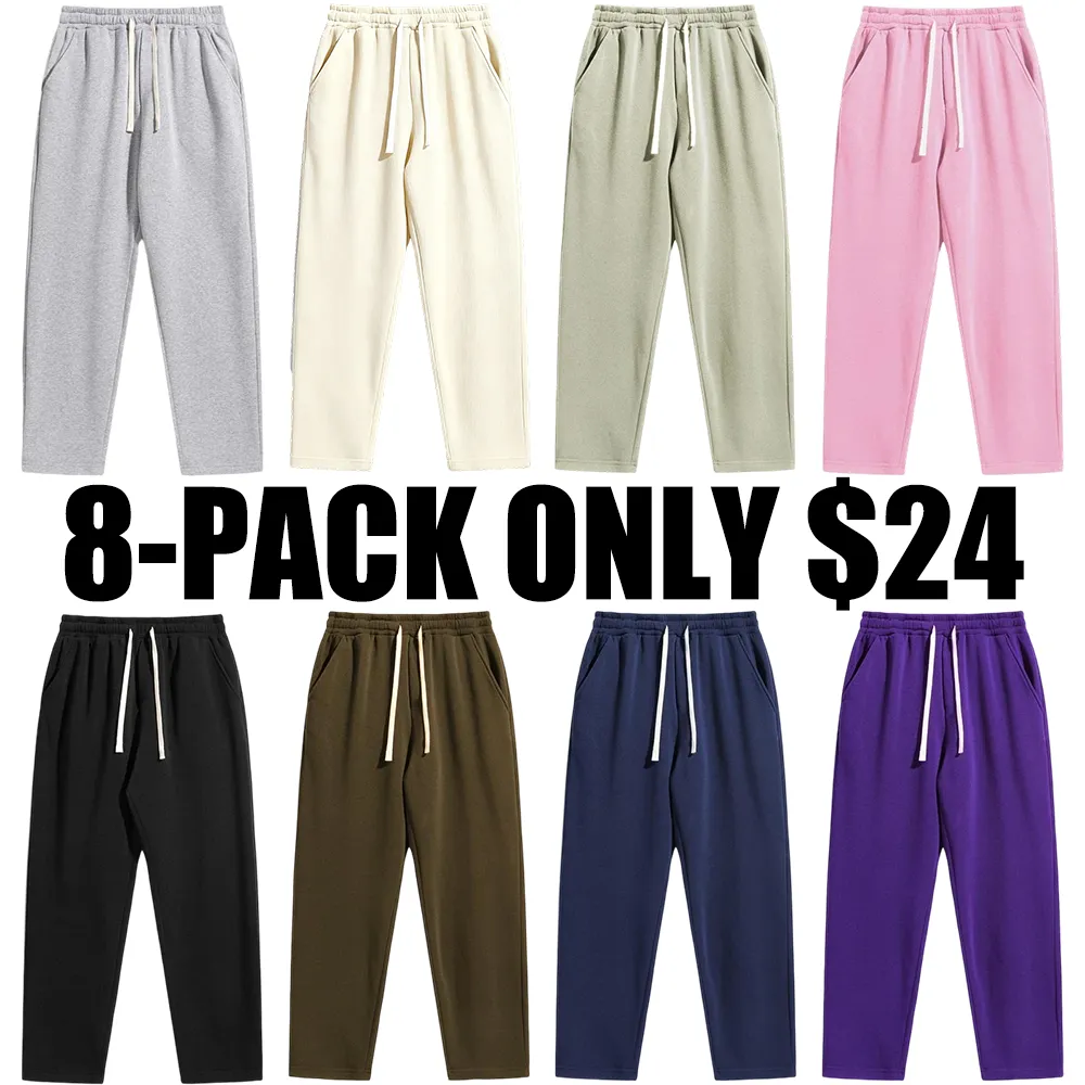 Men's Regular Fit Solid Drawstring Waist Sweatpants