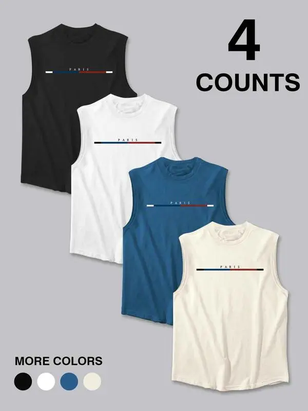 Men's Regular Fit Camo & Graphic Tank Top