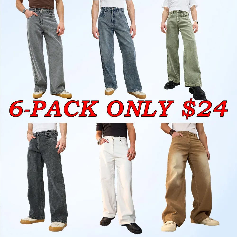 Men Basic Wide Leg Jeans
