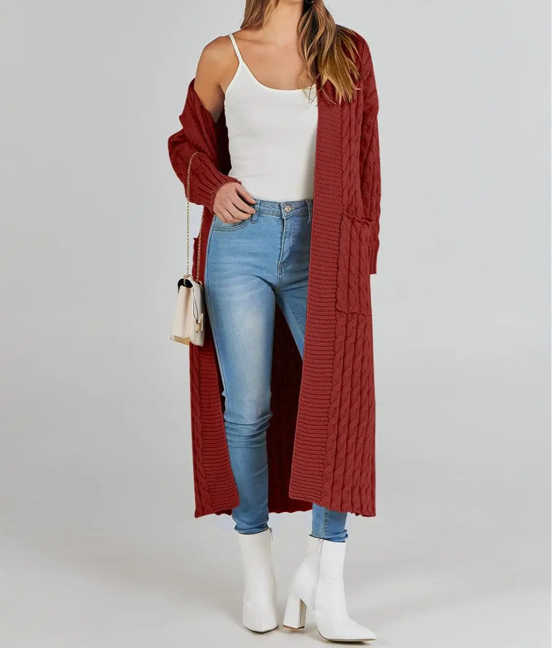 Women's Long Cardigan 2024 Oversized Coat Long Sleeve Open Cardigan Knitted Extra Long Coat Autumn Fashion Jacket Clothes