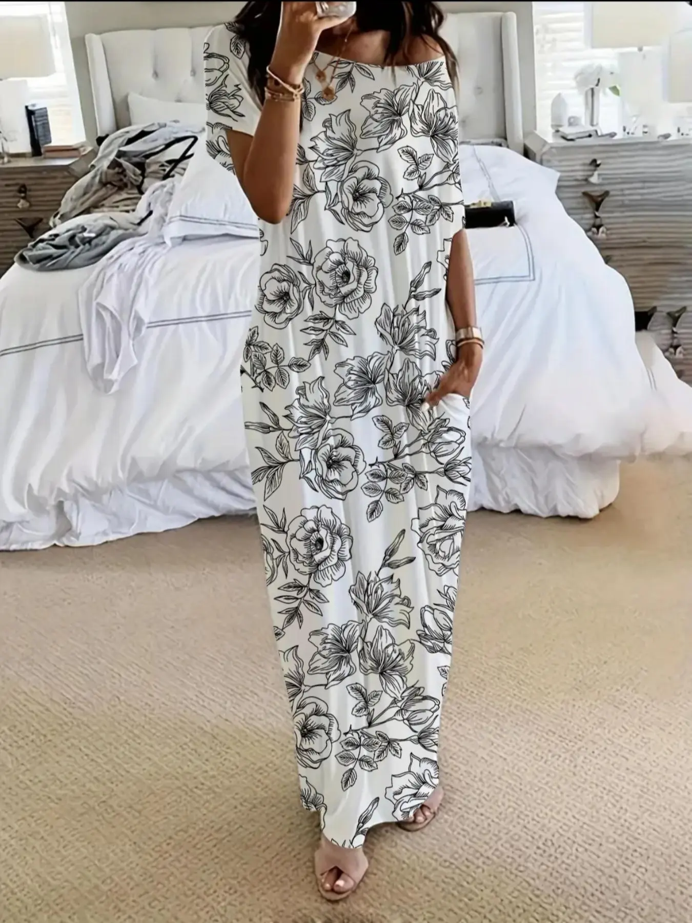 ⚡FINAL SALE⚡-Women's solid color casual dress
