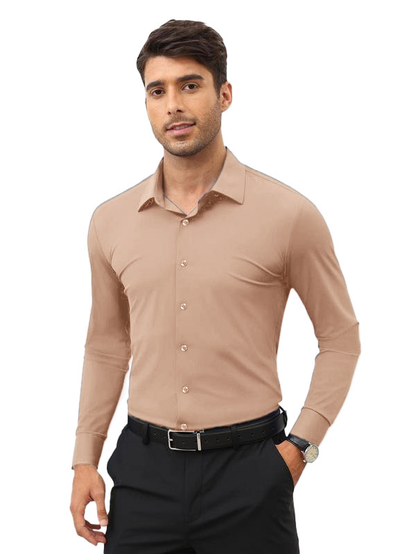 16-Way Stretch Slim Fit Long Sleeve Button Down Shirts Wrinkle Free Traveler Shirts