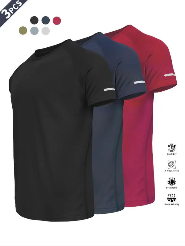 Men's Reflective Breathable Gym Quick Tee
