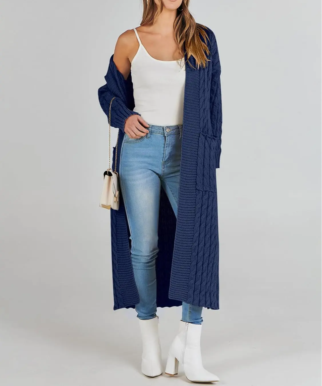 Women's Long Cardigan 2024 Oversized Coat Long Sleeve Open Cardigan Knitted Extra Long Coat Autumn Fashion Jacket Clothes