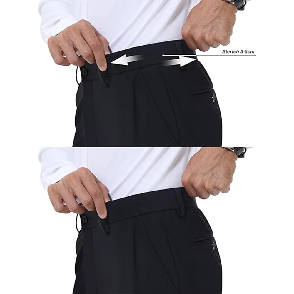 Men's Stretch Dress Pants No Iron Golf Pants Expandable