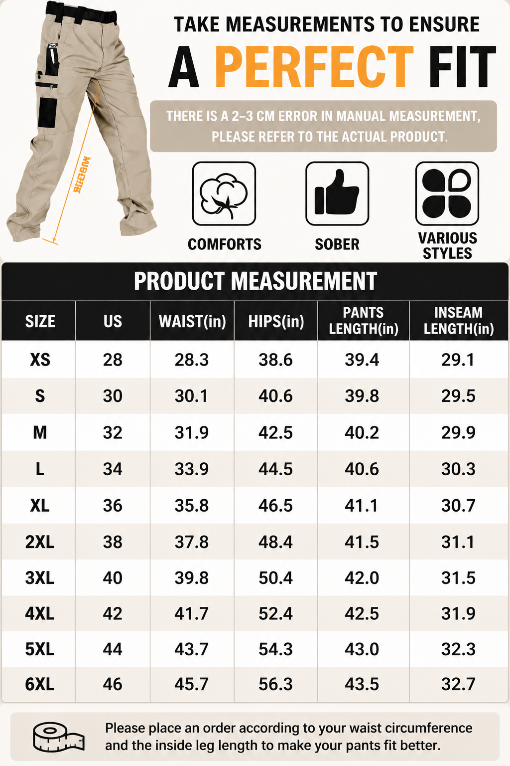 Men's 8-Pack Unisex 10-Pocket Heavy Duty Work Pants
