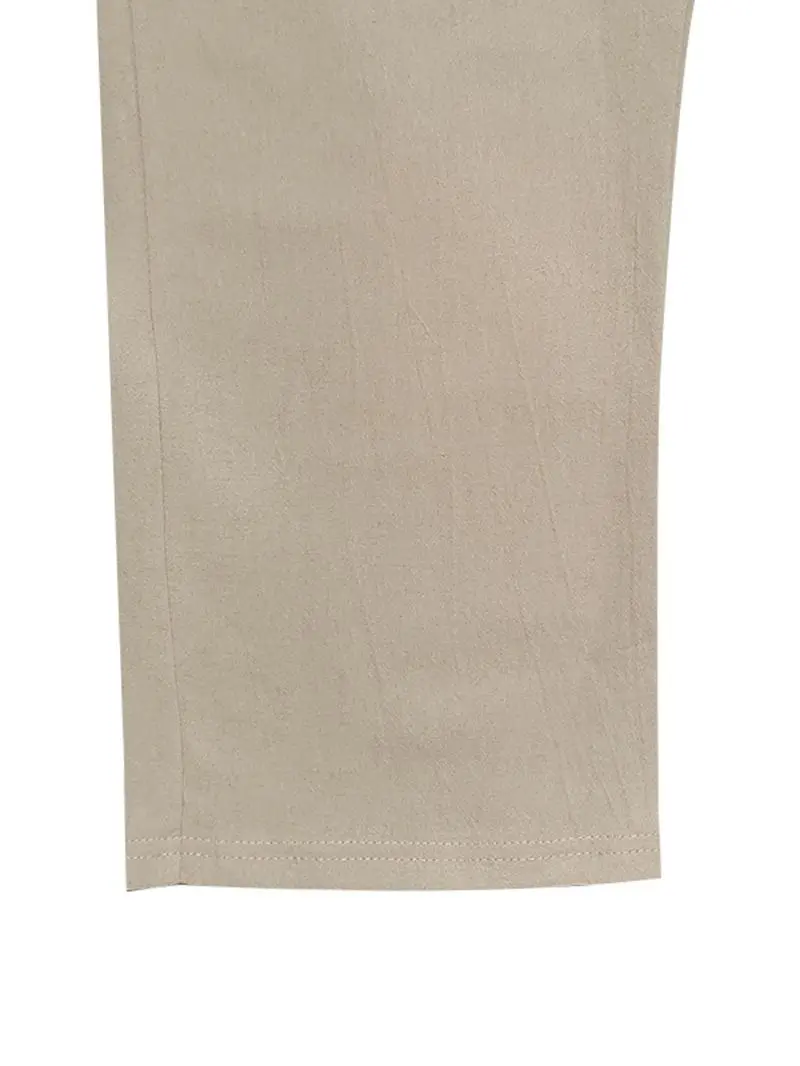 Men's Solid Button Design Linen Pants