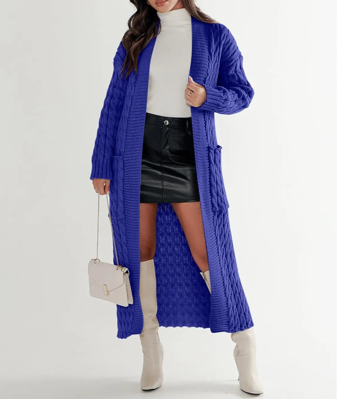 Women's Long Cardigan 2024 Oversized Coat Long Sleeve Open Cardigan Knitted Extra Long Coat Autumn Fashion Jacket Clothes