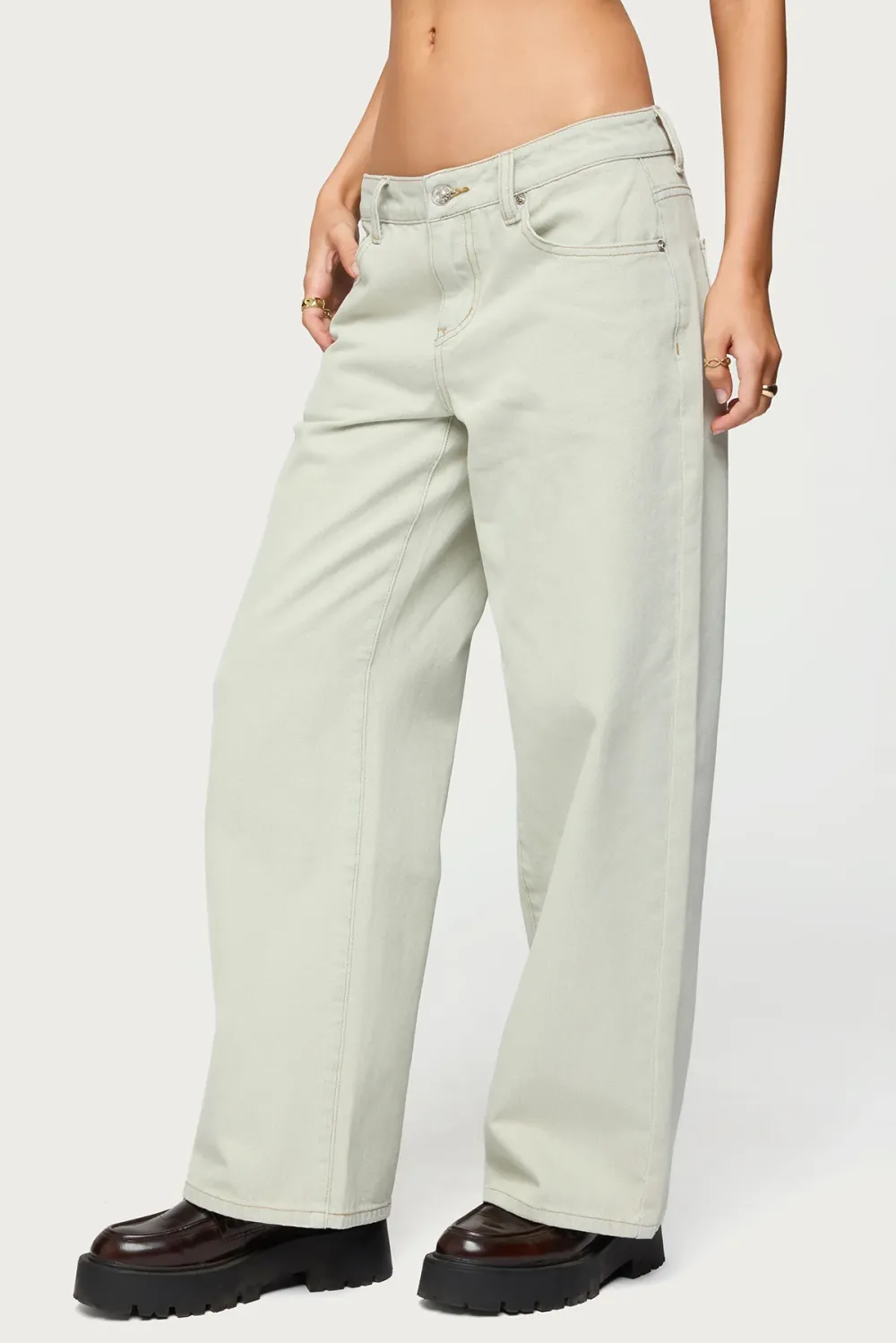 ⚡Last day only $29.9🔥 Raelynn Washed Low Rise Baggy Jeans