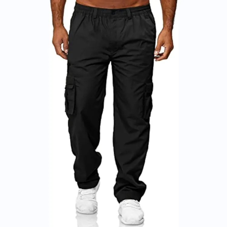 Men's Loose Solid Pocket Cargo Pants