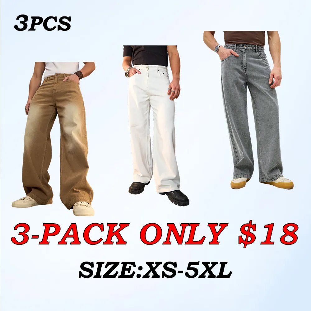 Men Basic Wide Leg Jeans