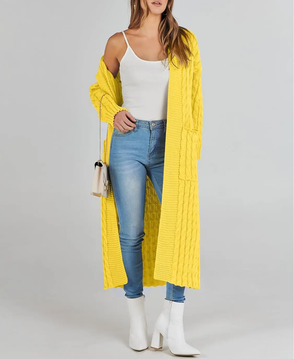 Women's Long Cardigan 2024 Oversized Coat Long Sleeve Open Cardigan Knitted Extra Long Coat Autumn Fashion Jacket Clothes