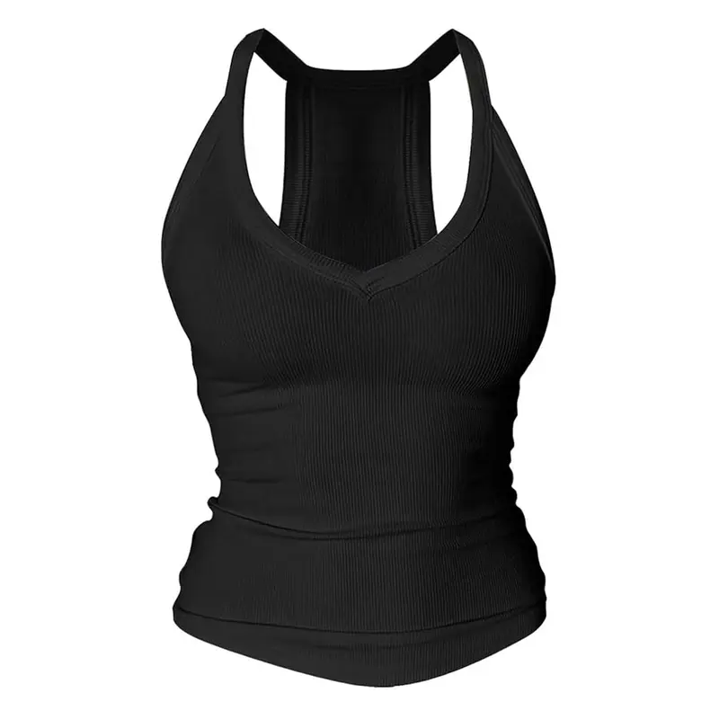 ⚡FINAL SALE⚡ Women’s Built-In Bra Backless Ribbed Tank Top