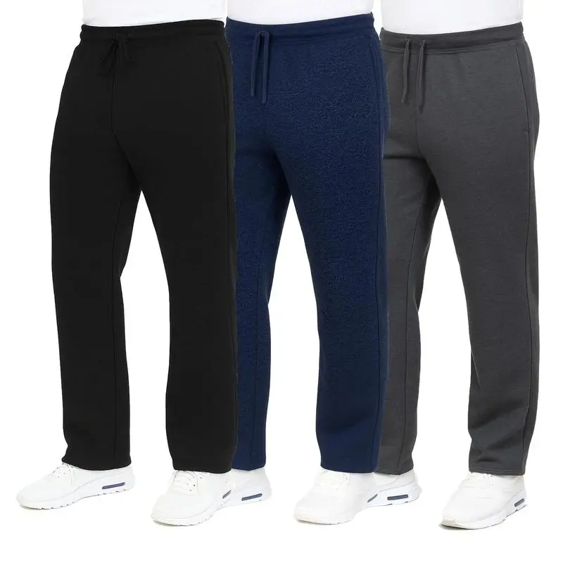 Men's Classic Heavyweight Fleece Sweatpants with Open Bottom