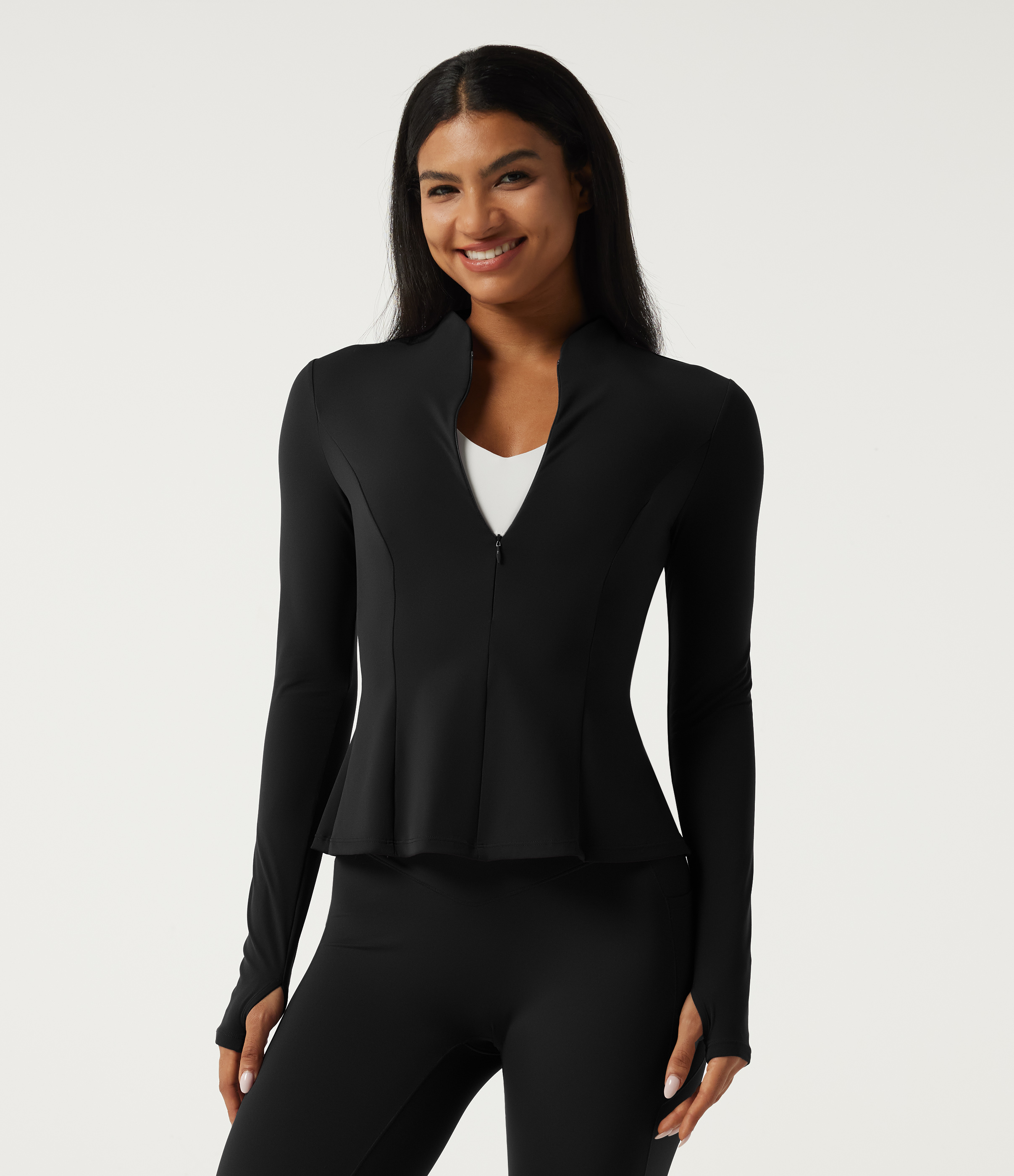 Halara UltraSculpt™ Stand Collar Long Sleeve Yoga Track Jacket