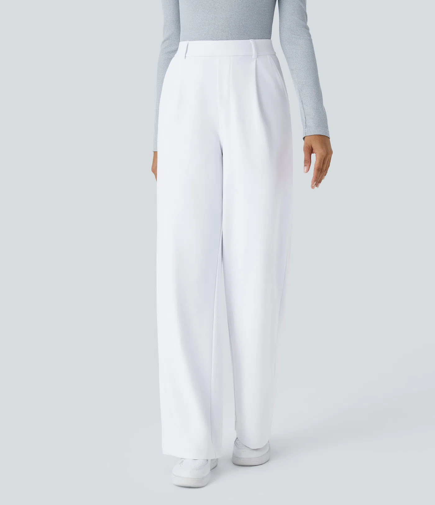⏰Big Spring Sale!High Waisted Side Pocket Straight Leg Work Pants
