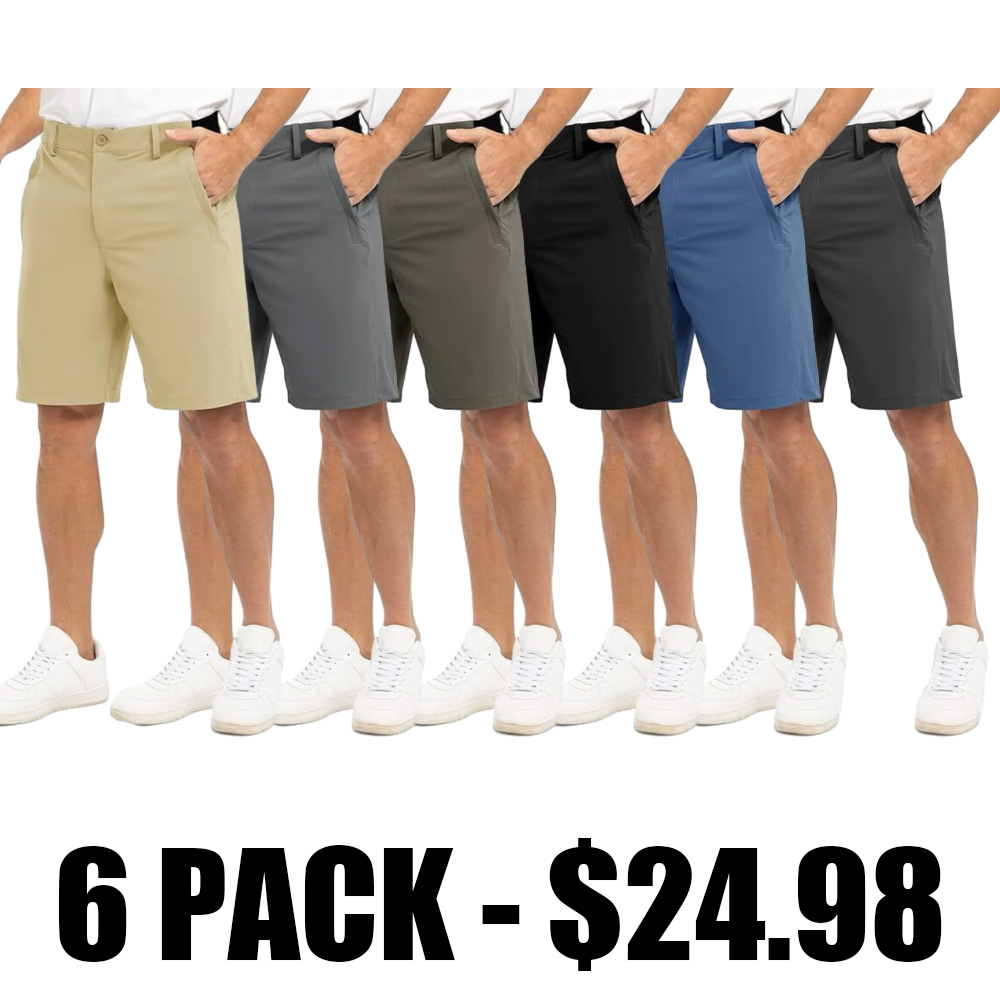 🔥Men's Golf Work Shorts Stretch Waistband Dry Fit