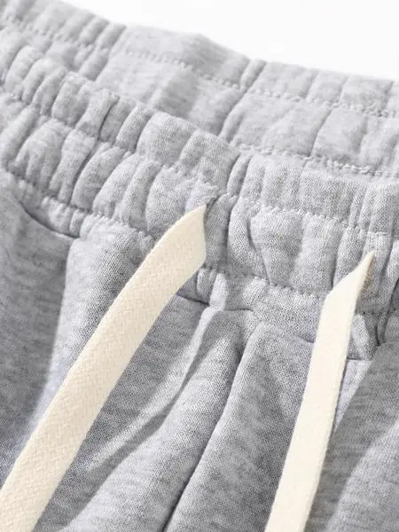 Men's Regular Fit Solid Drawstring Waist Sweatpants