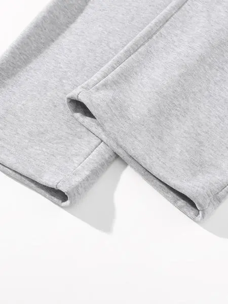Men's Regular Fit Solid Drawstring Waist Sweatpants