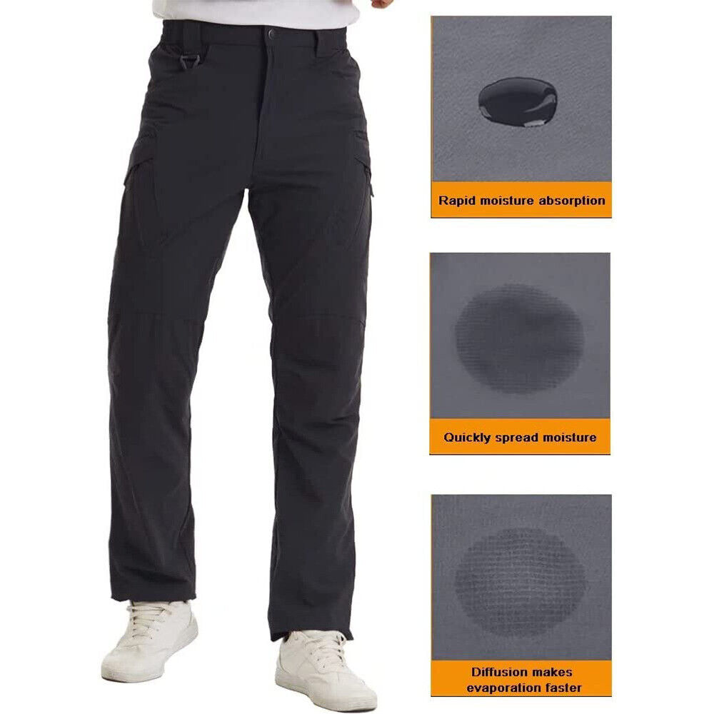 Men's Cargo Pants 100% Cotton Work Trousers Tactical Combat Outdoor Hiking Pant