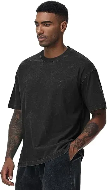 Men's Acid Wash Cotton T-Shirts