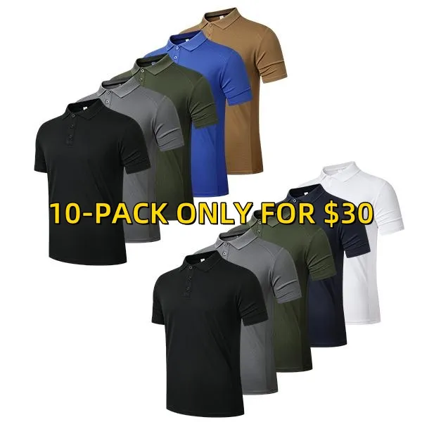 Mens Quick Dry Polo Shirts – Moisture Wicking Workout Tops