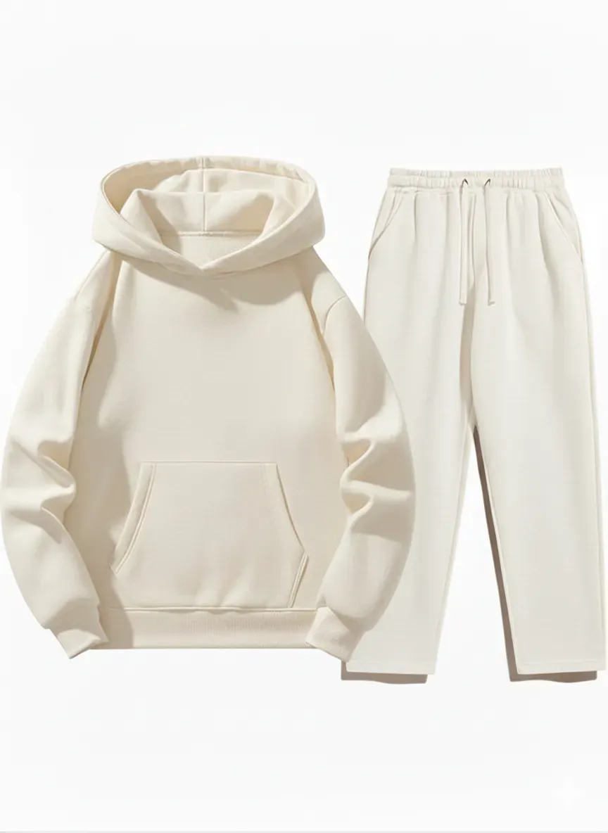 Men’s Casual Hoodie & Jogger Set – Two-Piece Daily Outfit