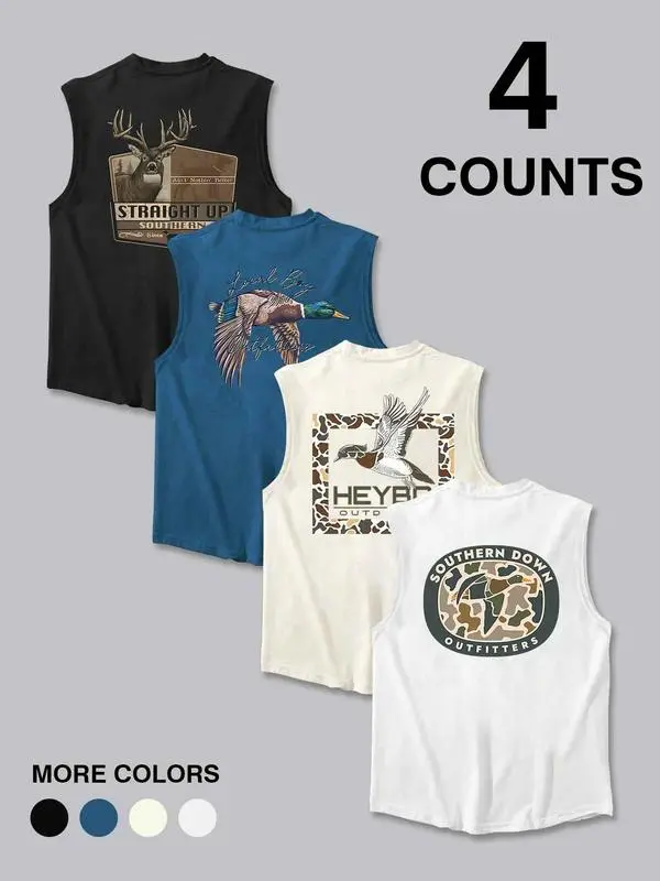 Men's Regular Fit Camo & Graphic Tank Top