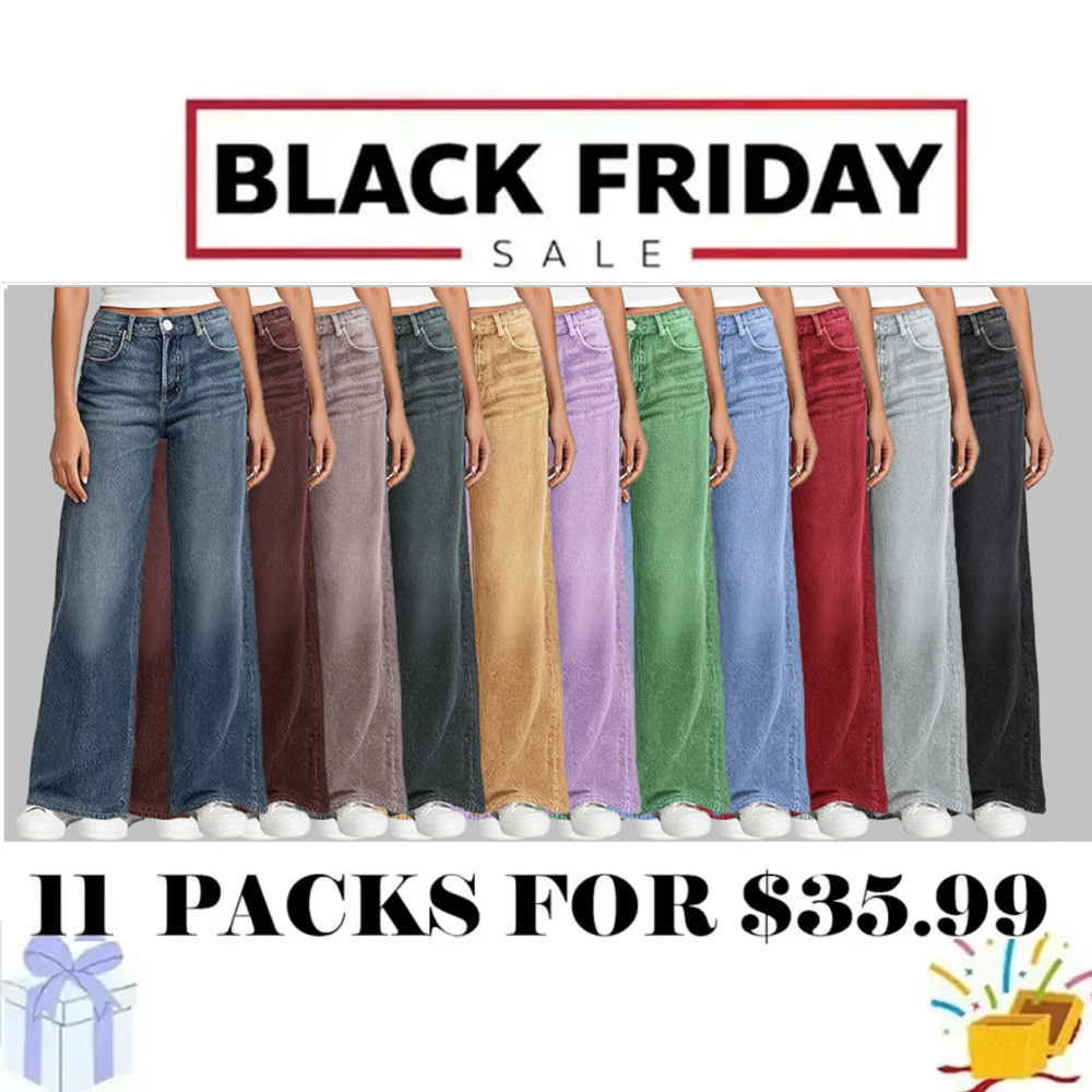 Women's Sweatpant Jeans Print Denim Sweatpants High Waisted Full-Length Wide Leg Pants Baggy Comfort Faux Jeans