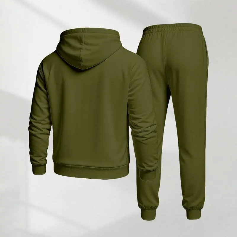 Blessed Cross Letter Print Hoodie & Drawstring Sweatpants Set