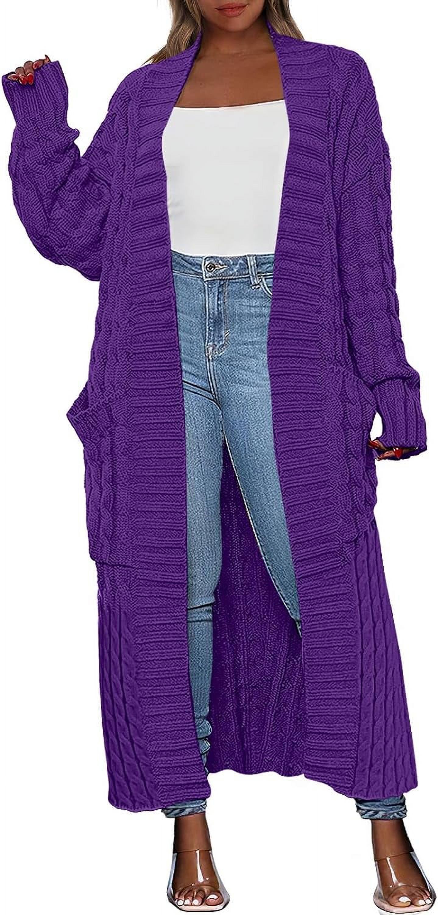 Women's Long Cardigan 2024 Oversized Coat Long Sleeve Open Cardigan Knitted Extra Long Coat Autumn Fashion Jacket Clothes