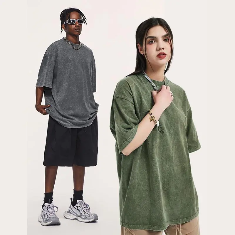 Acid Wash Unisex Oversized Cotton Comfort Tee
