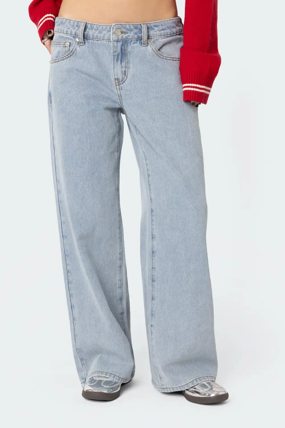 ⚡Last day only $29.9🔥 Raelynn Washed Low Rise Baggy Jeans
