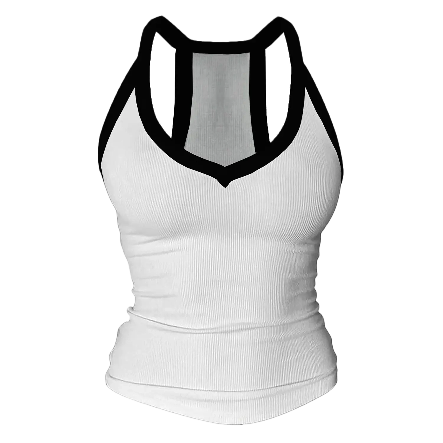 ⚡FINAL SALE⚡ Women’s Built-In Bra Backless Ribbed Tank Top